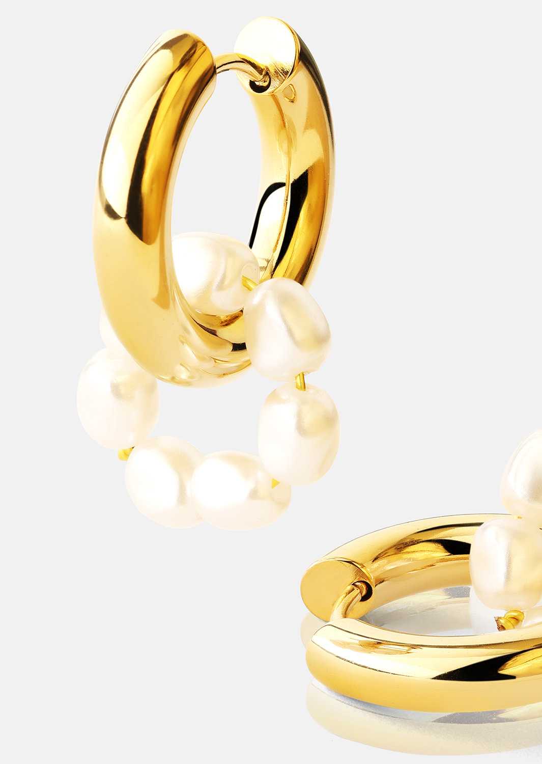 Ohrring Eterna Pearl - 18k Vergoldet