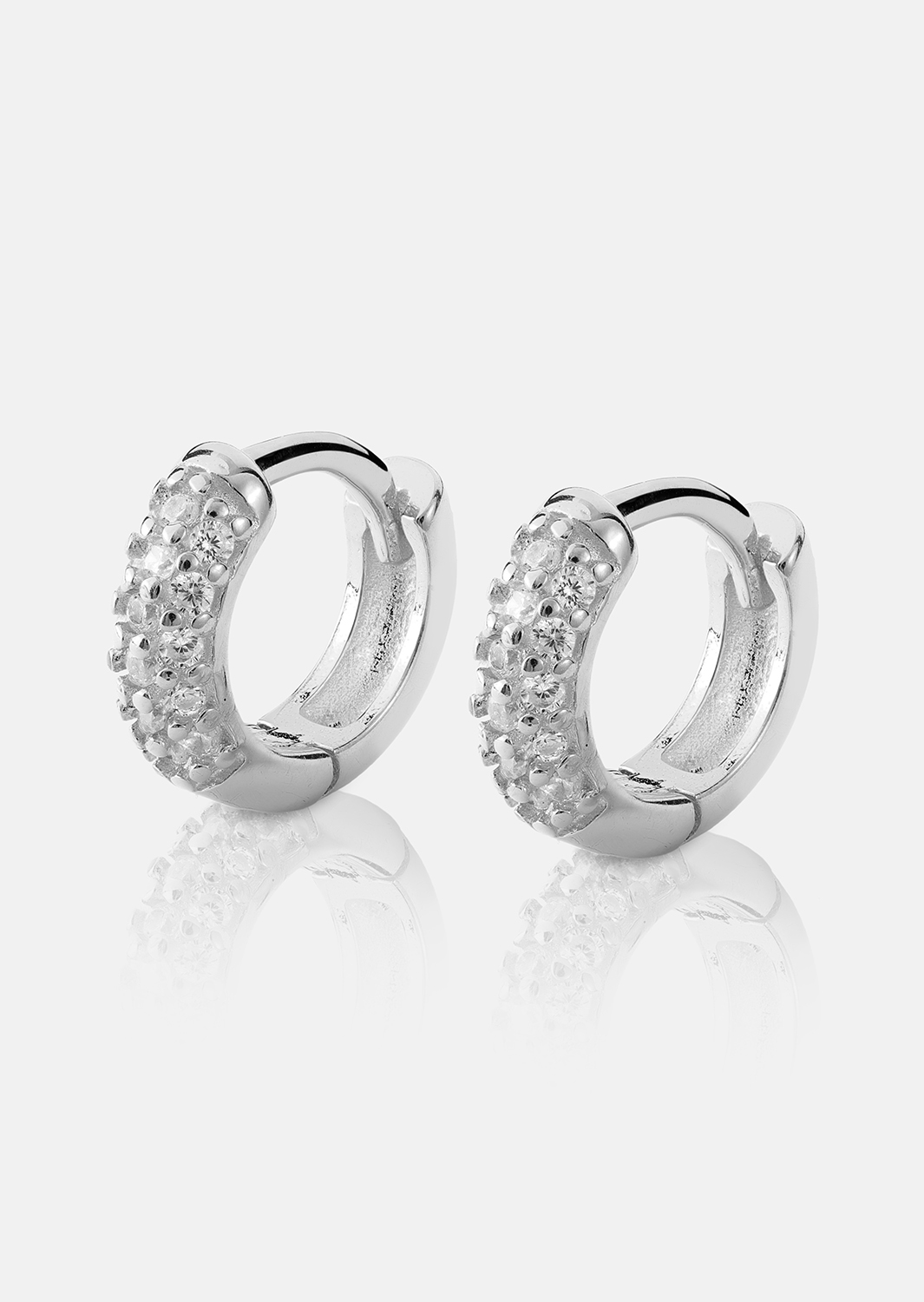 Ohrring Shimmer Hoops - Versilbert