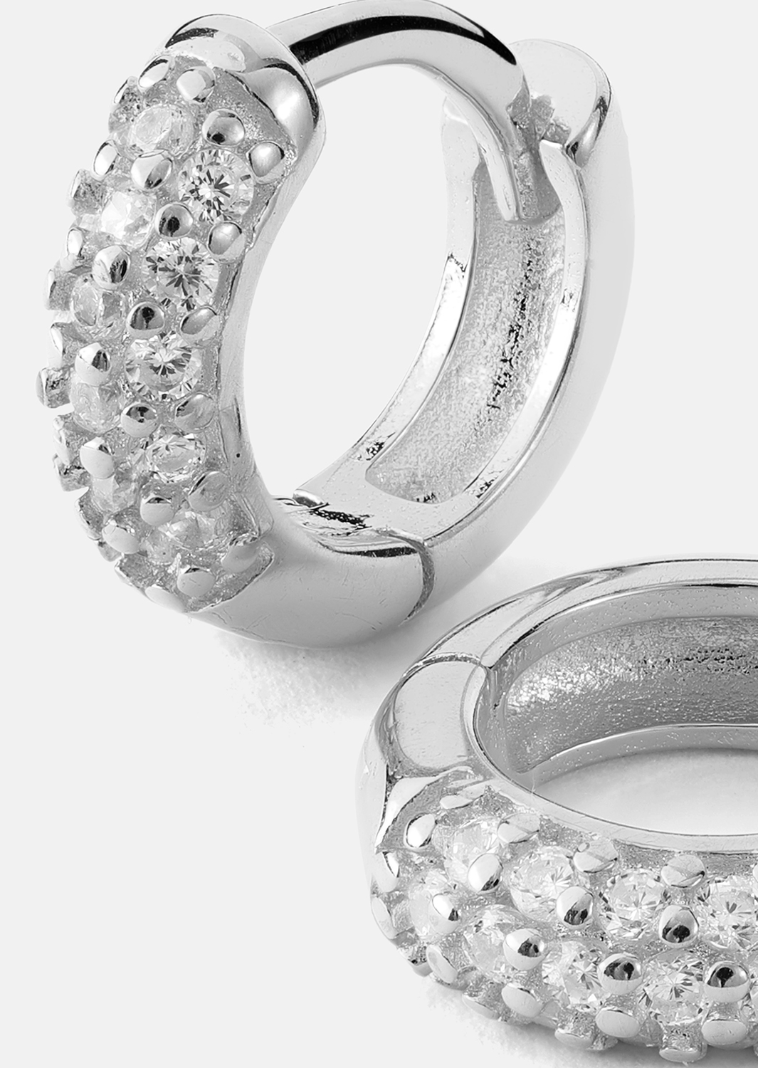 Ohrring Shimmer Hoops - Versilbert
