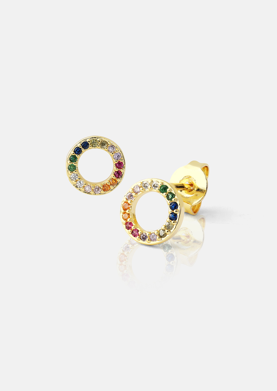 Ohrringe Prism Halo - 18k Vergoldet