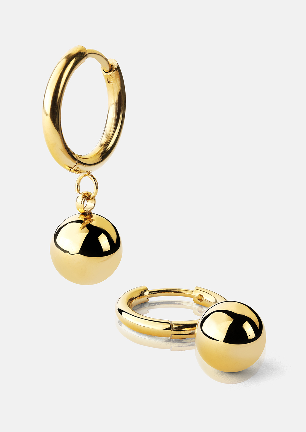 Ohrring Golden Orbit Hoops - 18k Vergoldet