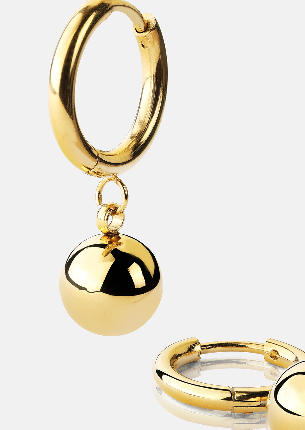 Ohrring Golden Orbit Hoops - 18k Vergoldet