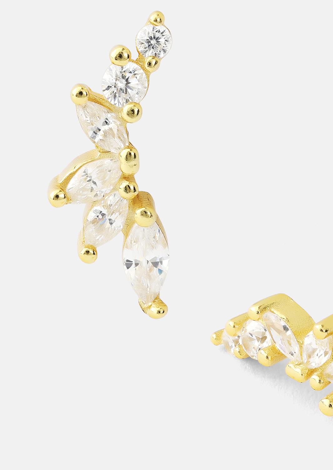 Ohrringe Leaf Studs- 18k Vergoldet