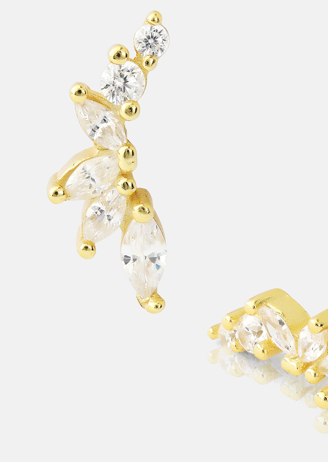 Ohrringe Leaf Studs- 18k Vergoldet