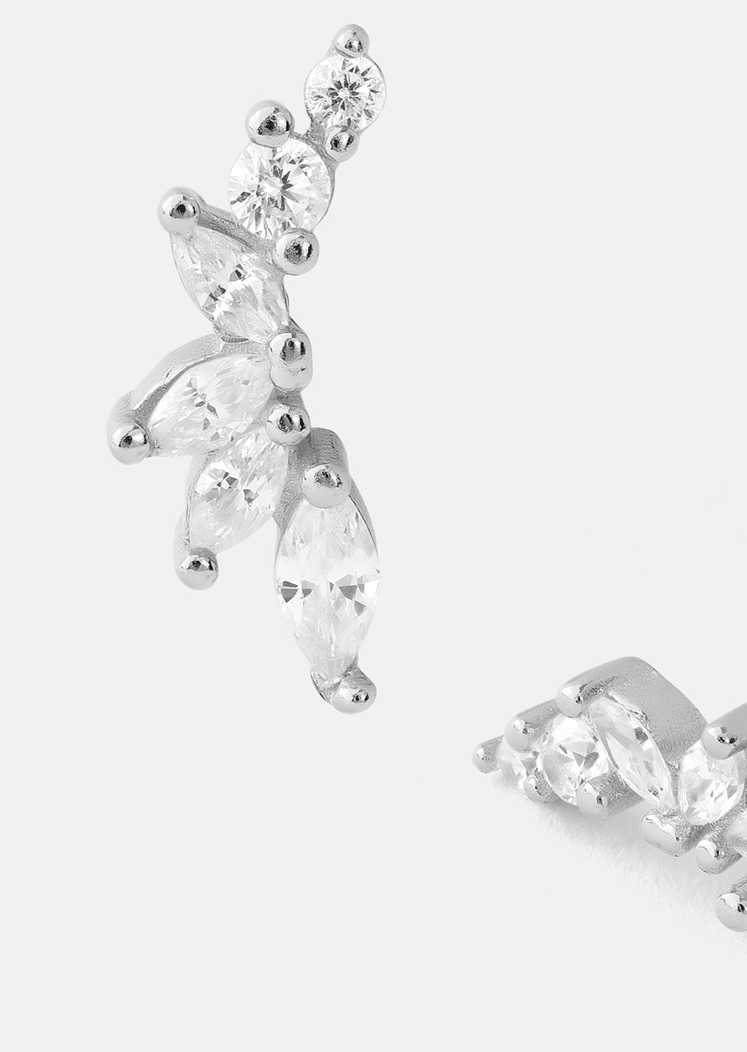 Ohrringe Leaf Studs - Silver Plated