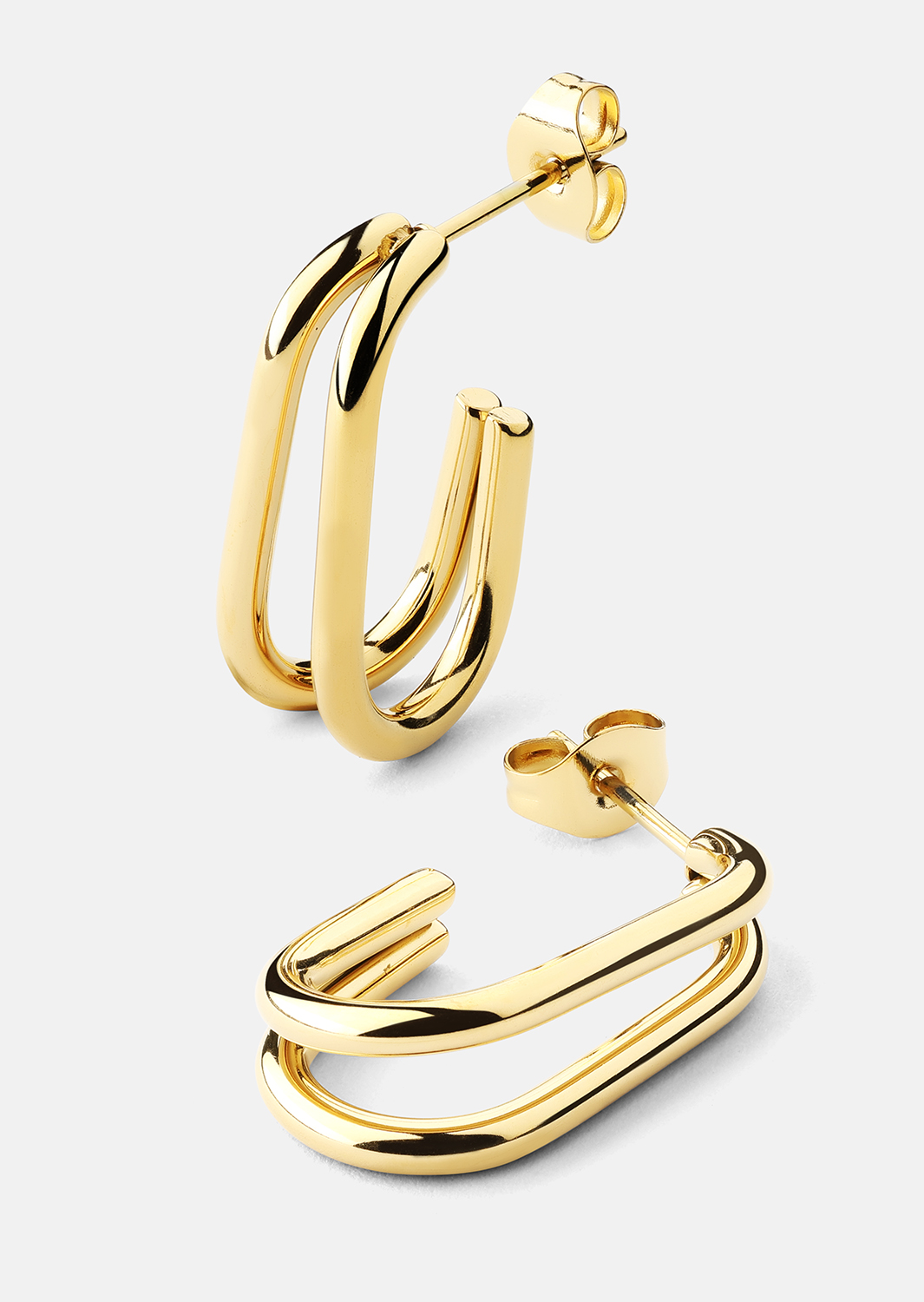 Ohrringe Loop Duo – 18k Vergoldet