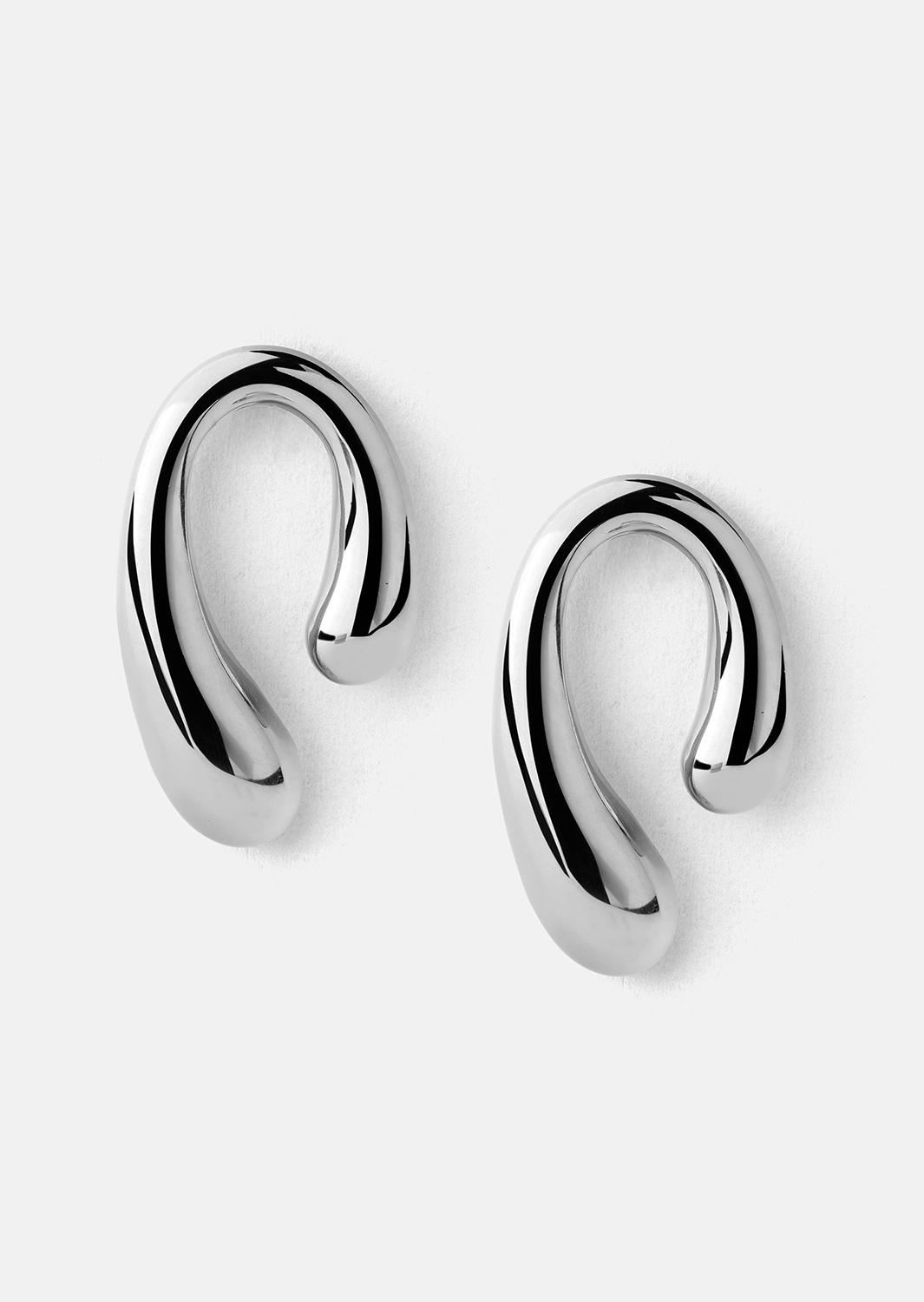 Ohrringe Sculpture – Versilbert