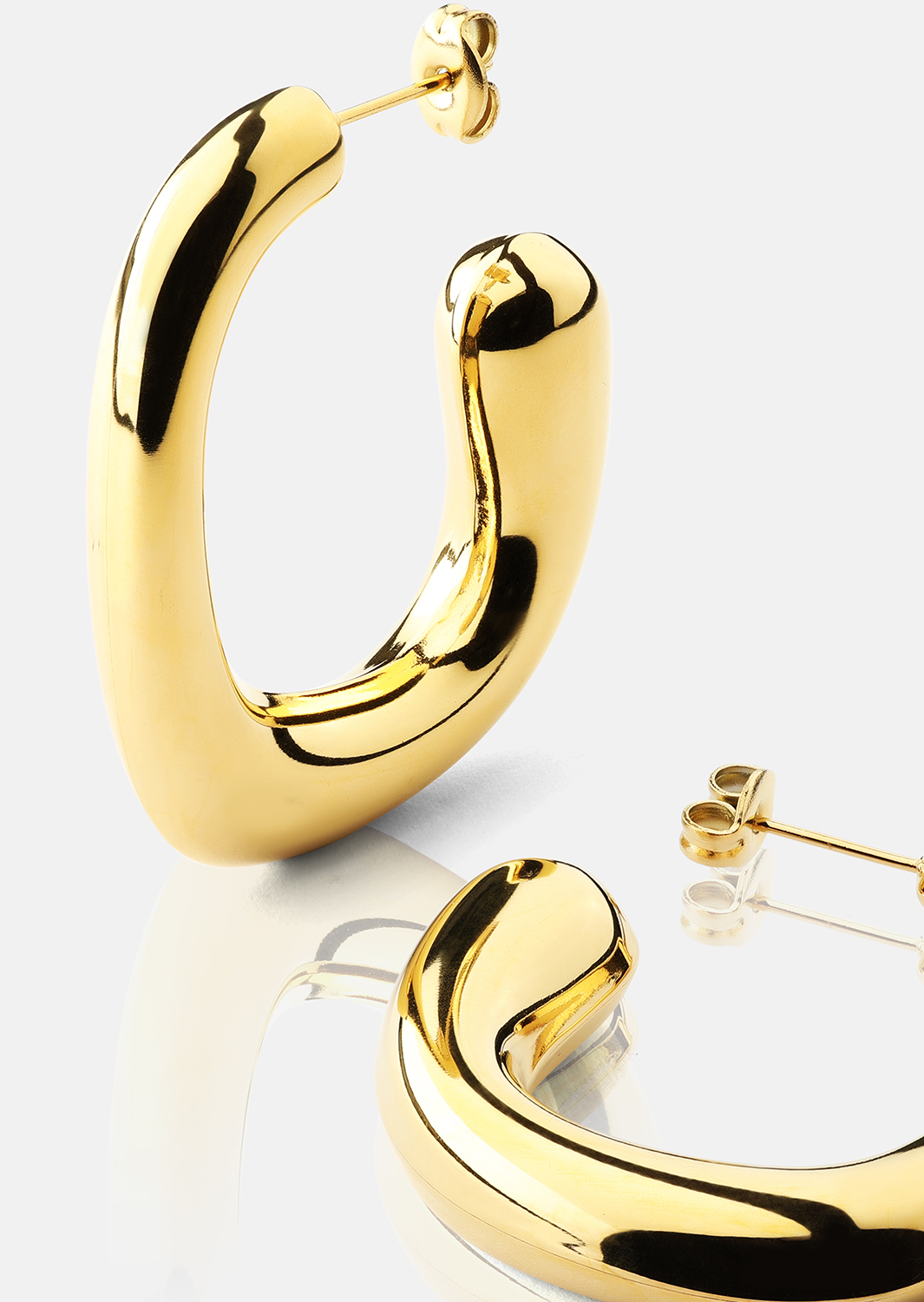 Ohrring Elegant Curve - 18k Vergoldet