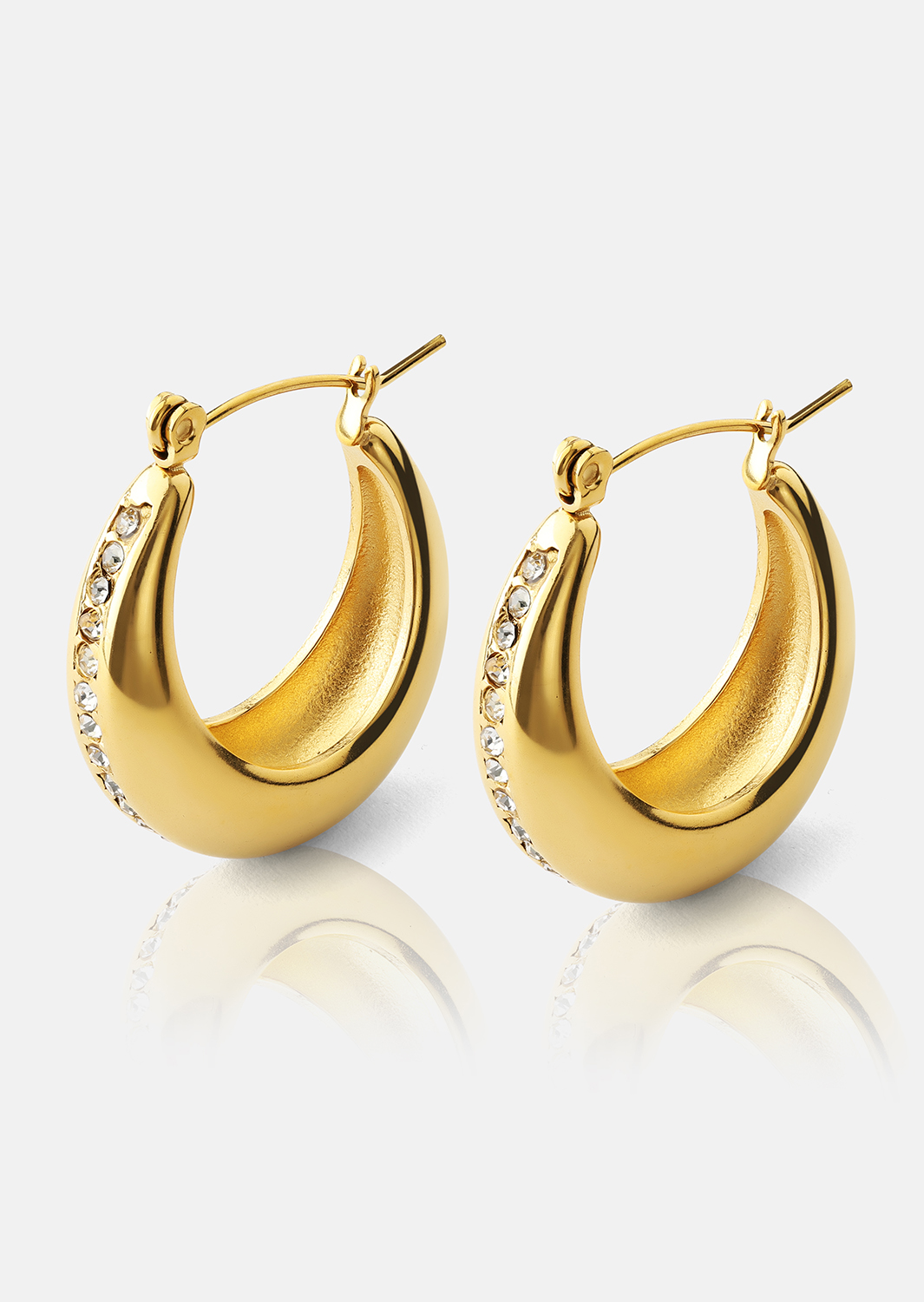 Ohrringe Shine Hoops - 18k Vergoldet
