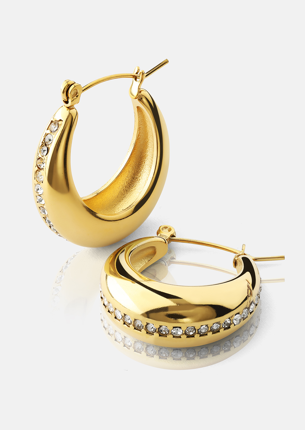Ohrringe Shine Hoops - 18k Vergoldet