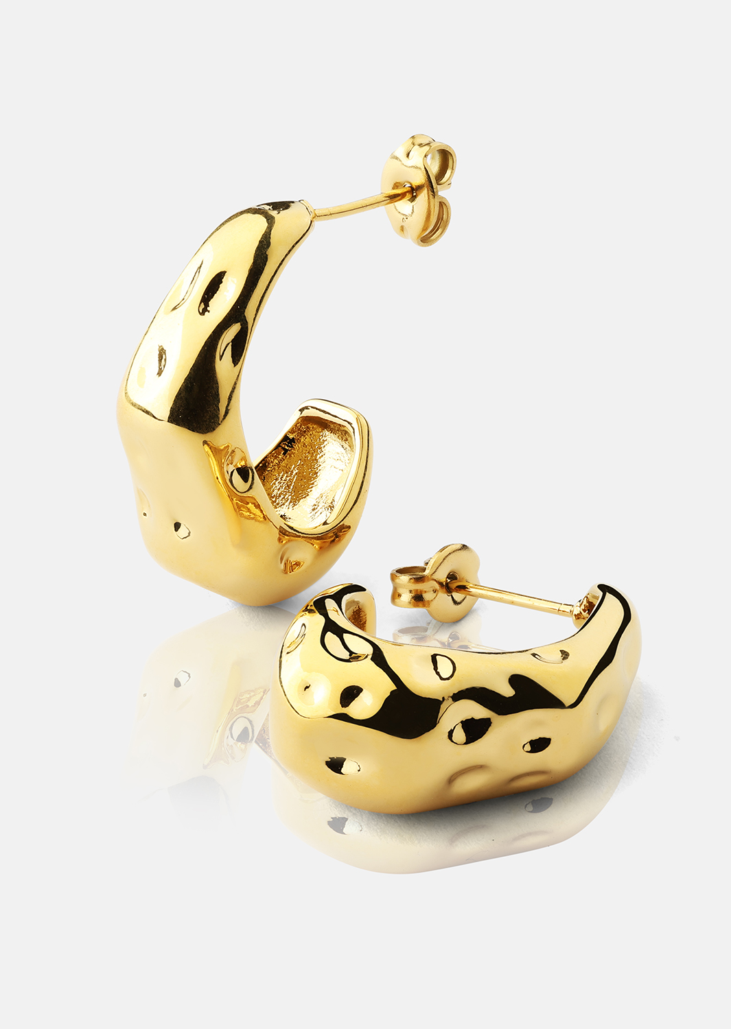 Ohrringe Molten Hoop – 18k Vergoldet