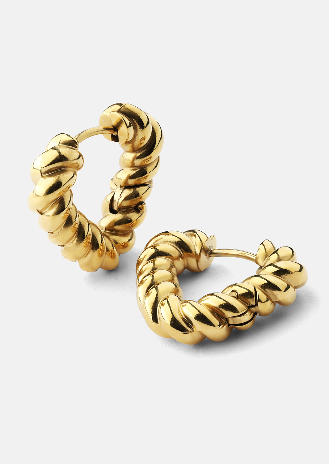Ohrringe Twisted Heart – 18k Vergoldet