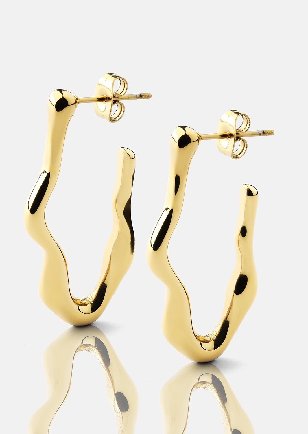 Flow Ohrringe – 18k Vergoldet