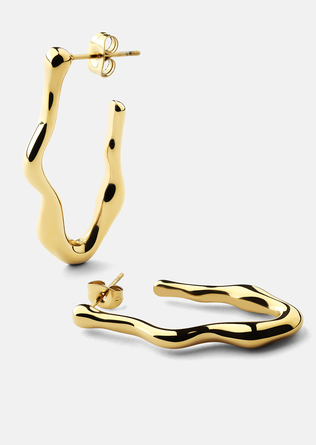 Flow Ohrringe – 18k Vergoldet