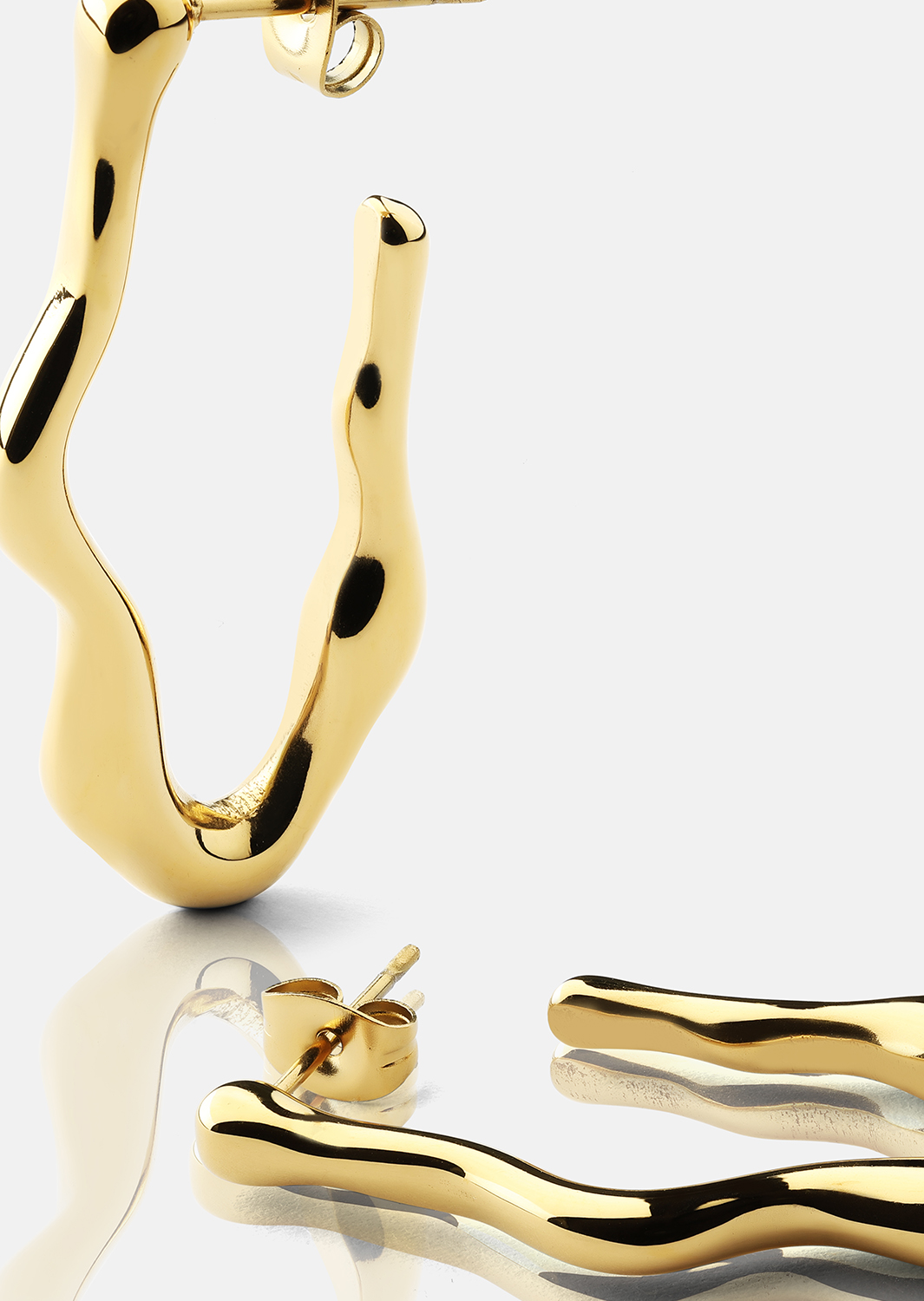 Flow Ohrringe – 18k Vergoldet