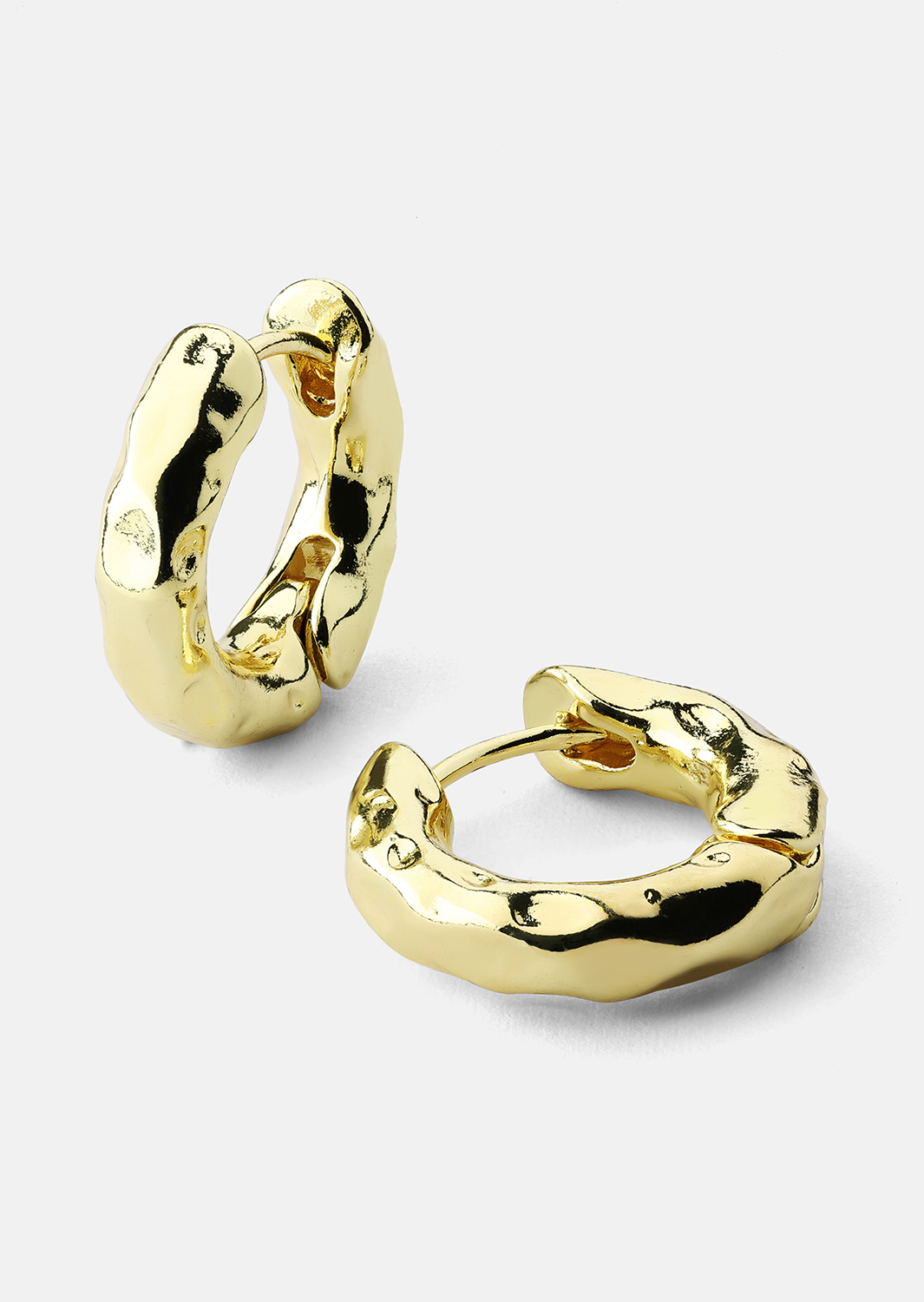 Ohrring Luxe Ripple Hoops - 18k Vergoldet