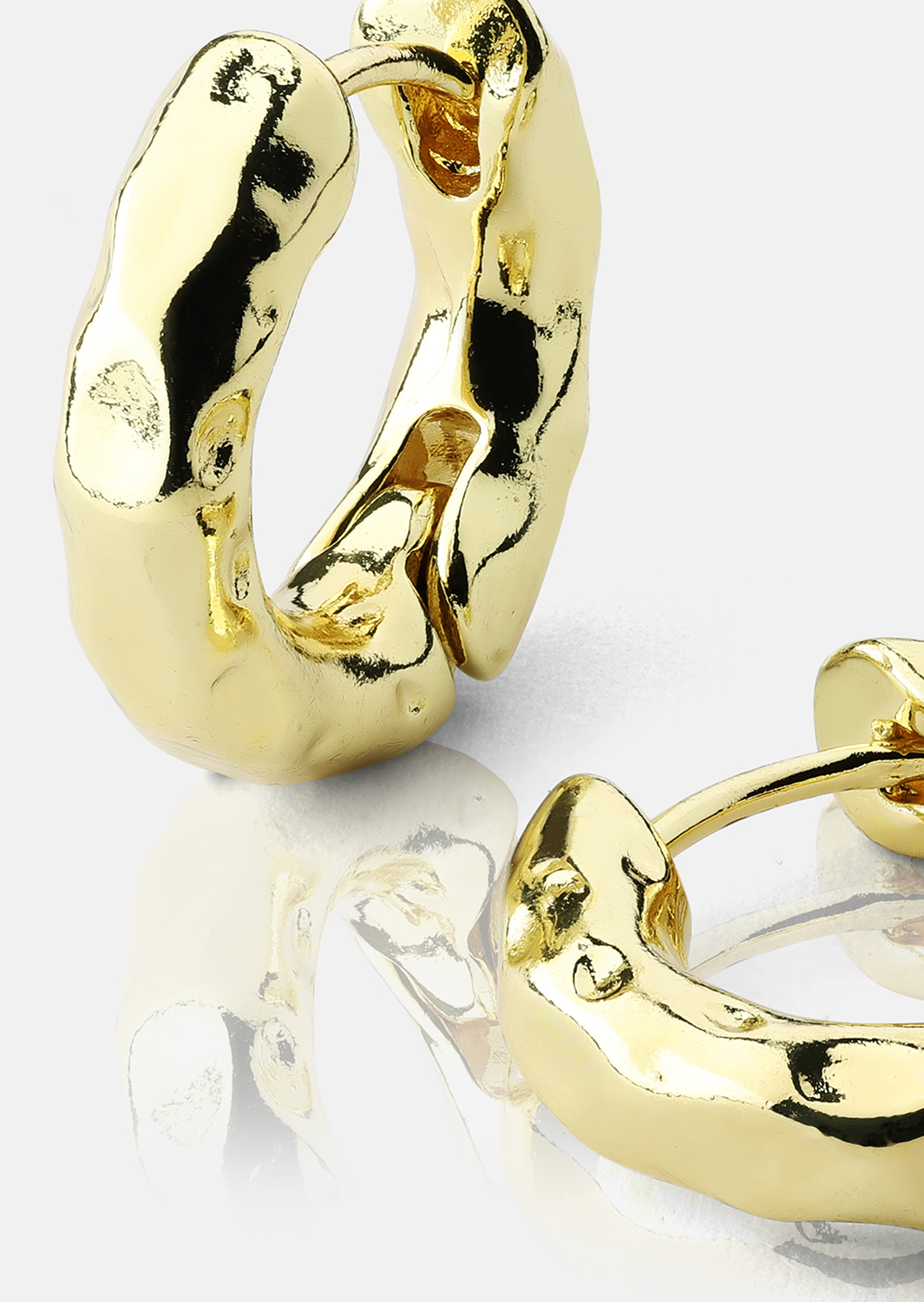 Ohrring Luxe Ripple Hoops - 18k Vergoldet