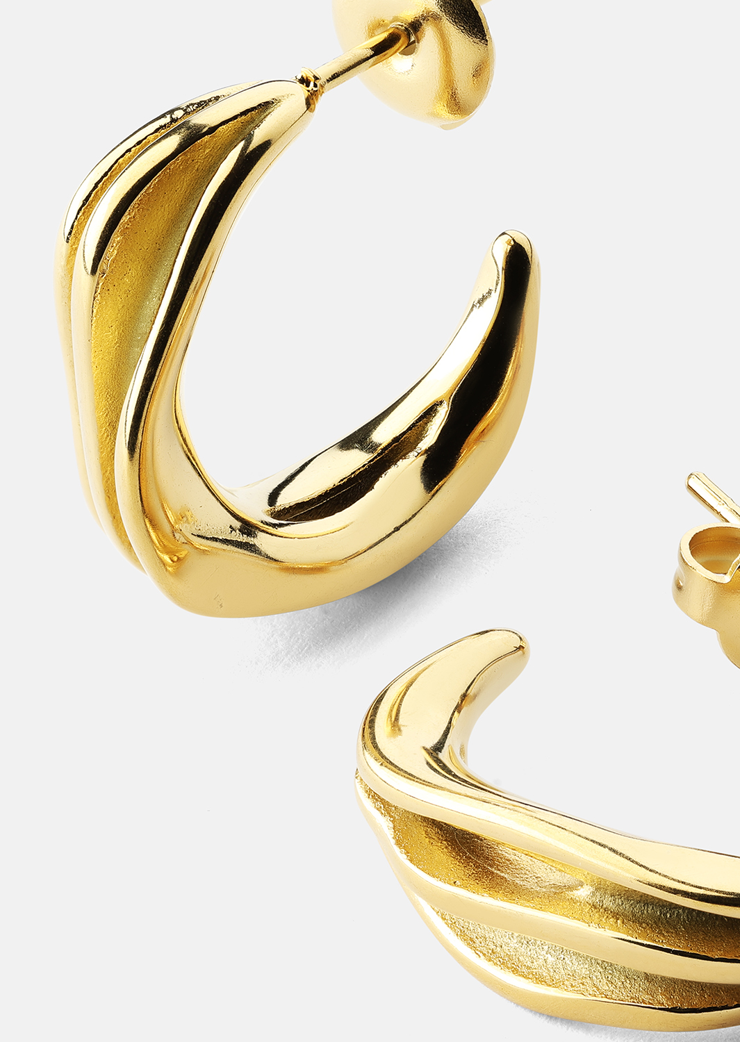 Ohrringe Gleaming Flow - 18k Vergoldet