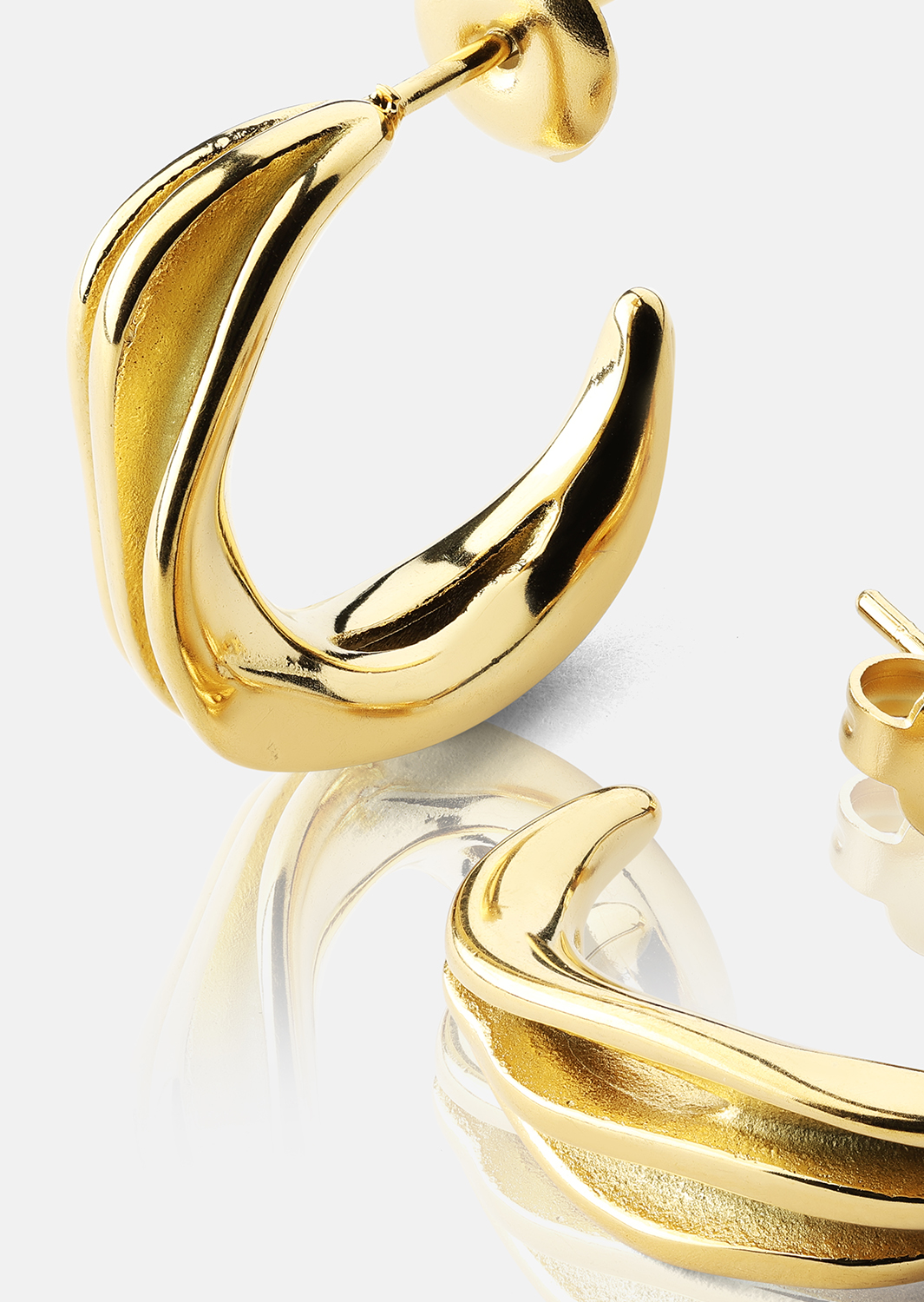 Ohrringe Gleaming Flow - 18k Vergoldet