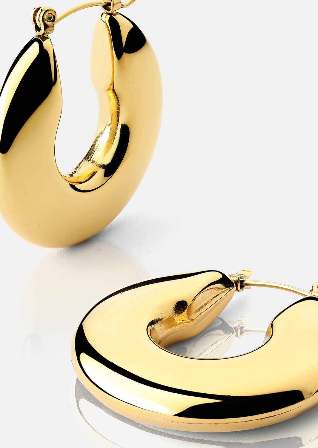 Ohrring Luna Bold Hoops - 18k Vergoldet