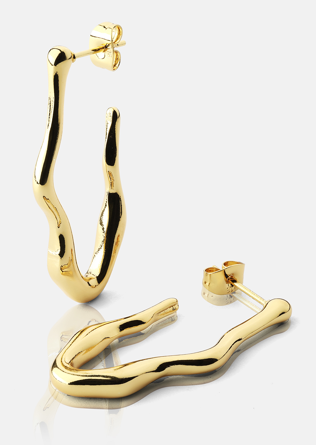 Ohrring Waves - 18k Gold Plated