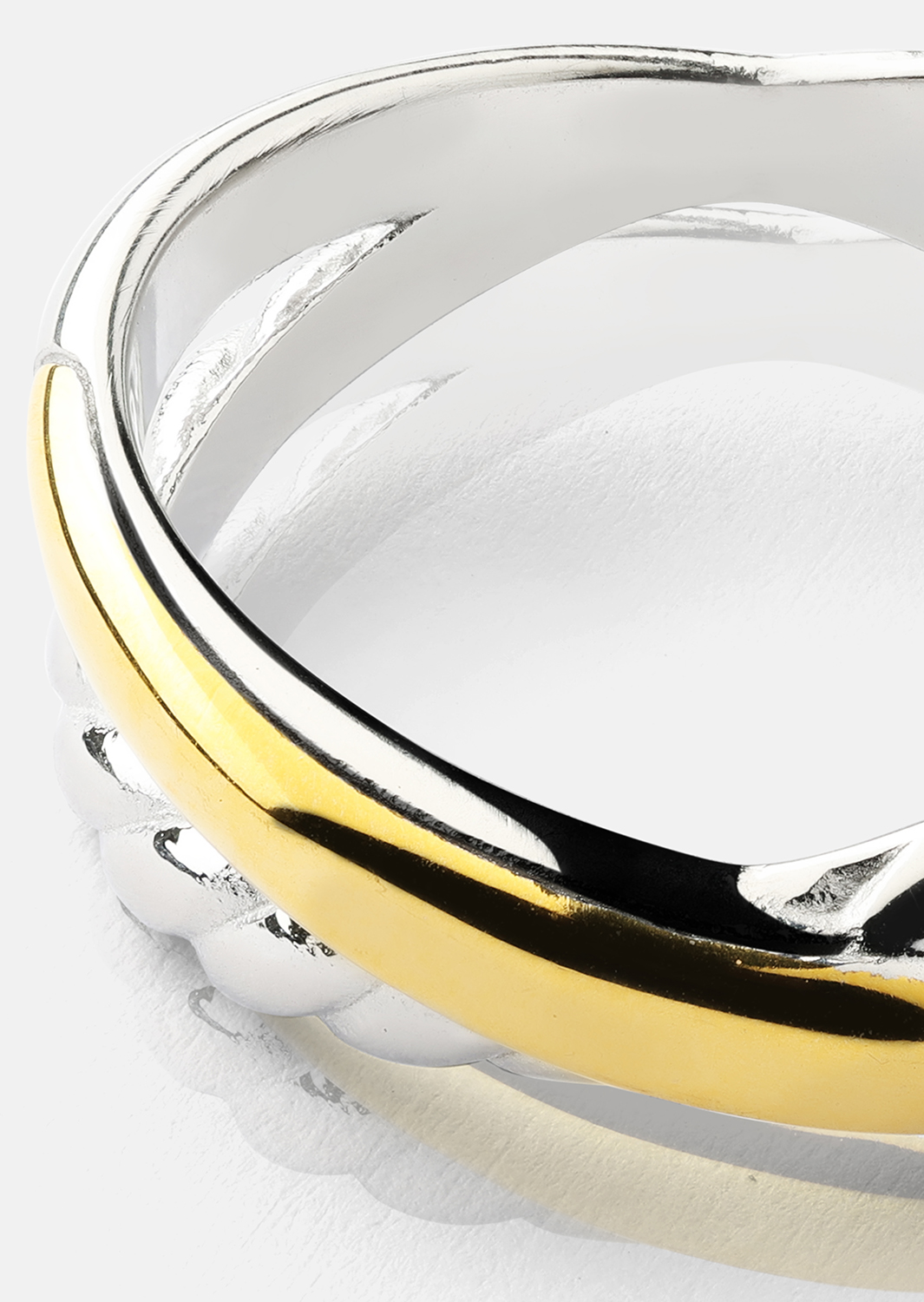 Ring Golden Silver Twist - 18k Vergoldet