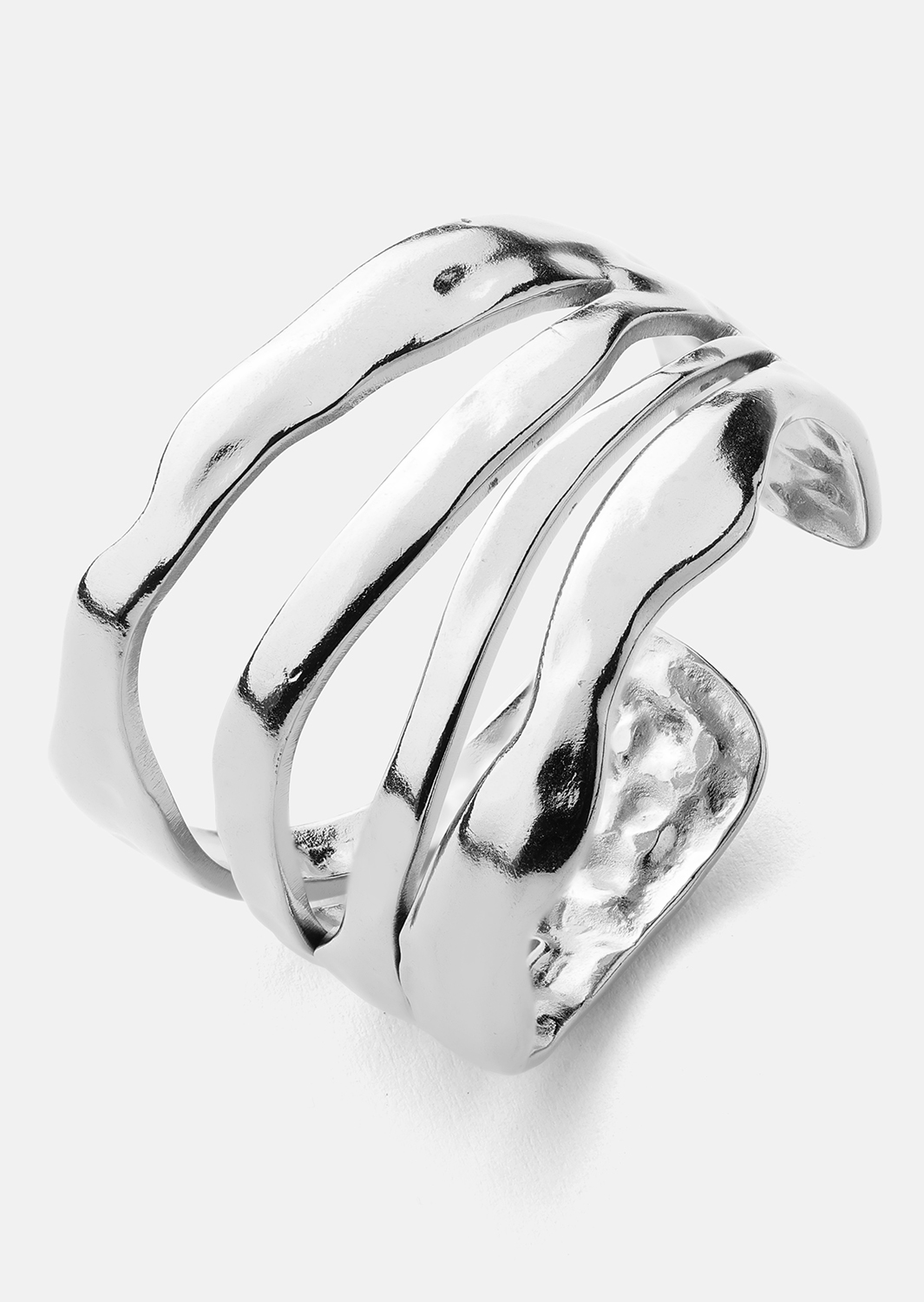 Ring Wave - Versilbert