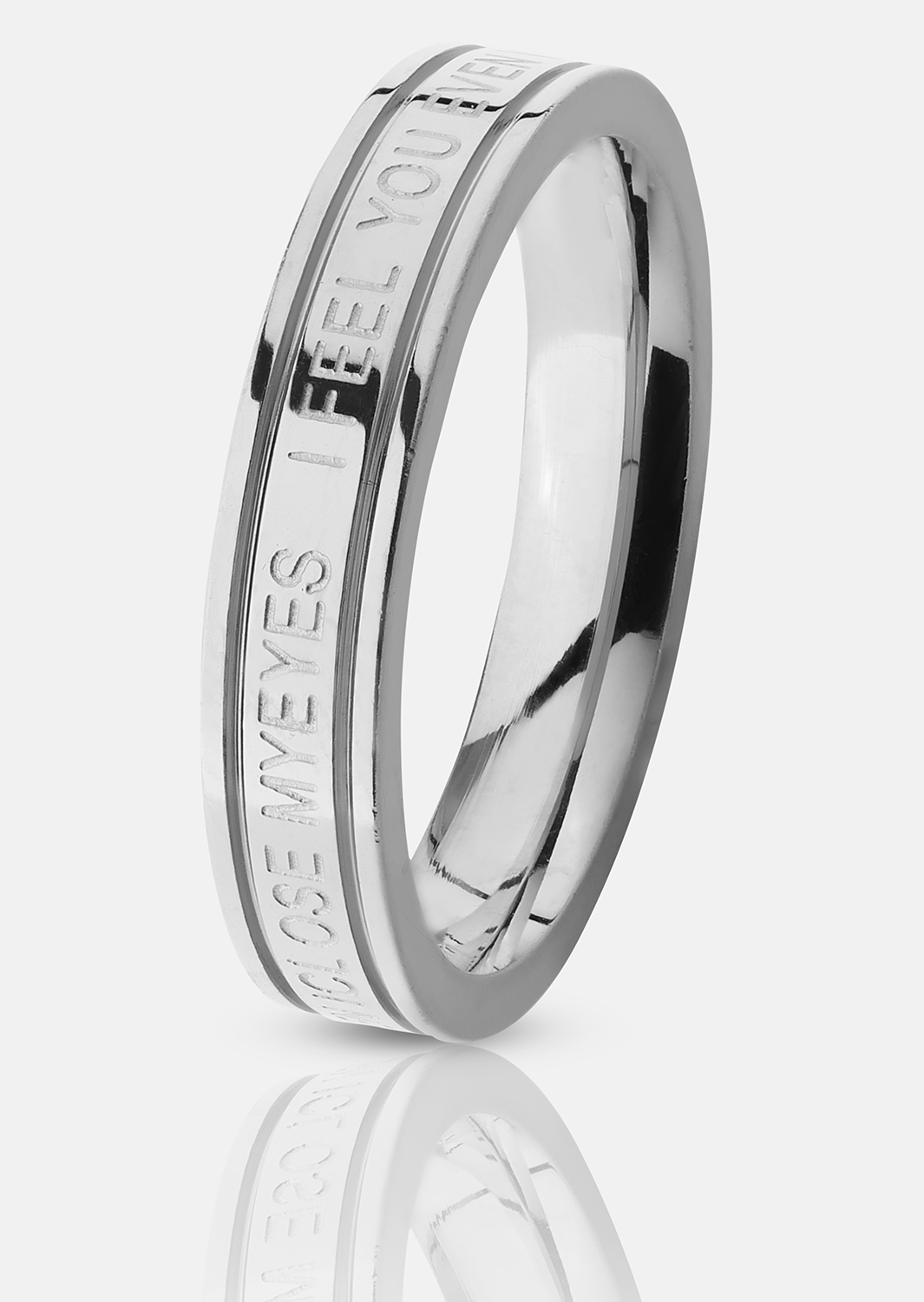 Ring Plain Link - Versilbert