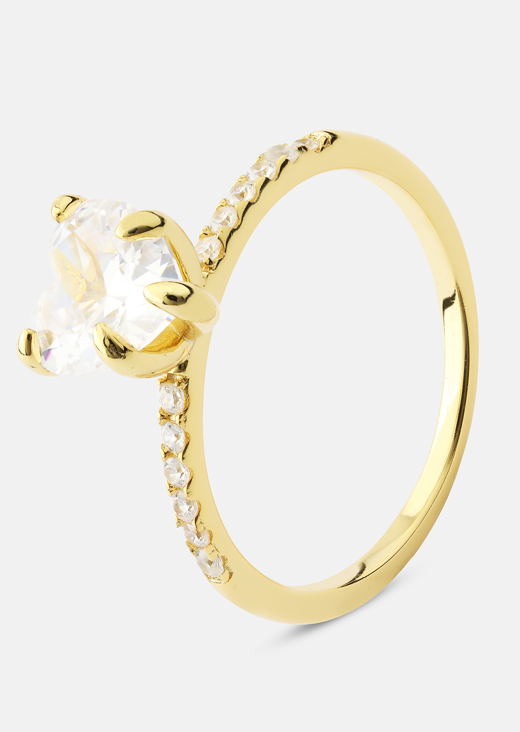 Heartlight Solitaire Ring - 18k Vergoldet