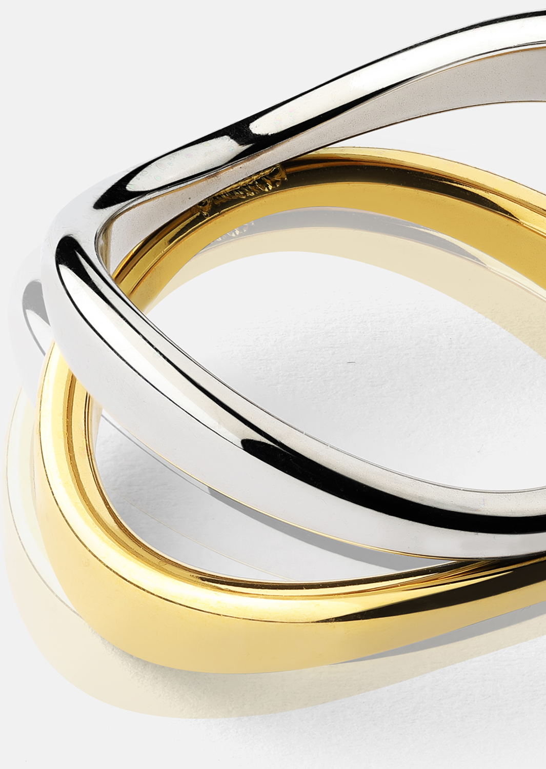 Ring Bicolor Wave - 18k Vergoldet